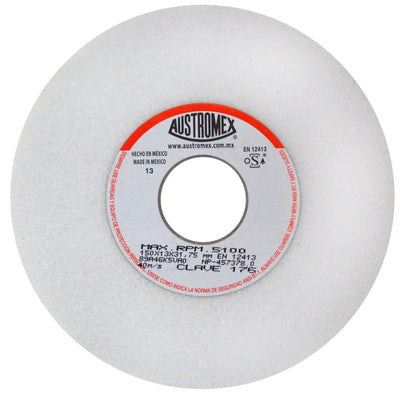 Rueda Abrasiva Blanca de 6 x 1/2 x 1-1/4 Austromex 176