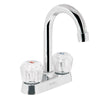Mezcladora 4" Para Lavabo, Cuello Bar, Manerales De Acrílico, Foset 49277