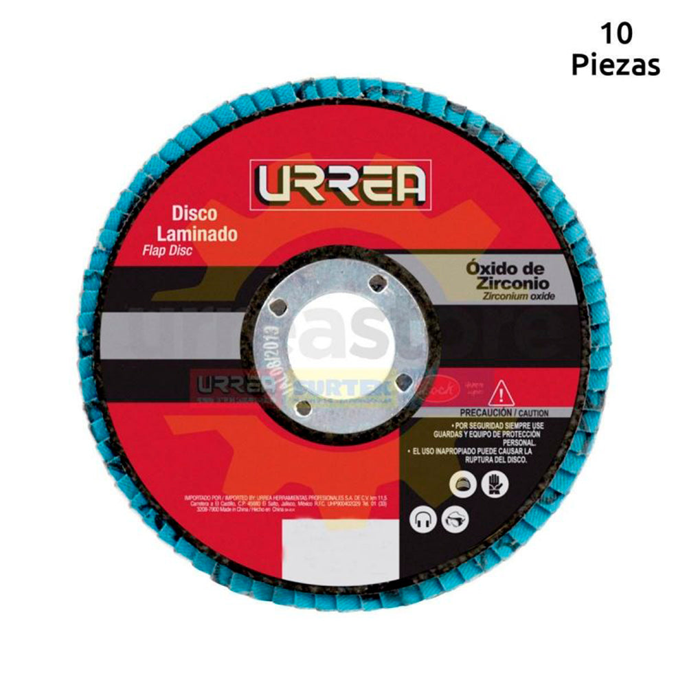 Disco laminado tipo 29 grano 40, 4-1/2" Urrea FD454