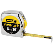 Cinta Métrica PowerLock 5m/16' Largo x 3/4" Flexómetro Stanley 33-158