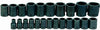 Juego Dados Impacto 6pt, 10 a 36mm Corto 1/2", Williams MS-4-23RC