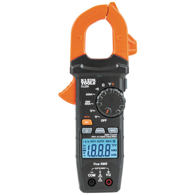 Multímetro Digital De Gancho De Rango Automático De 400 A CA Con Medidor De Temperatura, Klein Tools CL220