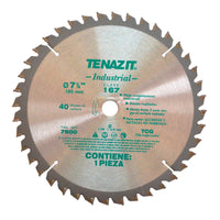 Sierra para Corte de Aluminio de 7 1/4 x 5/8 40 Dientes TCG# Tenazit 167