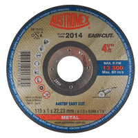 Disco Abrasivo para Corte Rápido de Metal de 4-1/2 x 1-3/8 x 1/4 Austromex 2014