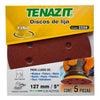 Paquete de 5 discos de lija autoadherible, grano 120, de 127 mm Tenazit 2258