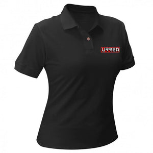 Playera tipo polo dry fit para dama color negro talla M Urrea PDFIM