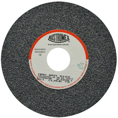 Rueda Abrasiva Grano 36 para Esmerilar Gris de 6 x 3/4 x 1 Austromex 15