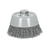 Carda Copa 5" Alambre Ondulado Grueso, Multi-Rosca, Truper 100870