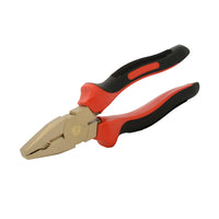 Pinza de bronce-aluminio antichispa con mango bimaterial de 8", para electricista Urrea UH268