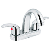 Mezcladora Cromo 4" Para Lavabo, Nariz Curva, Palanca, Foset 49693