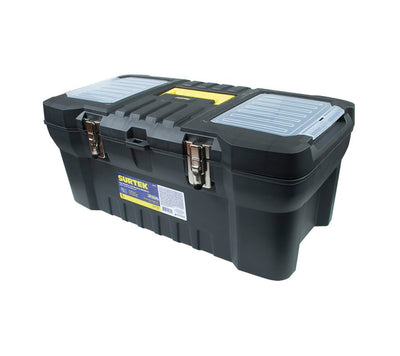 Caja portaherramientas plástica con broches metálicos 24 Surtek 125070