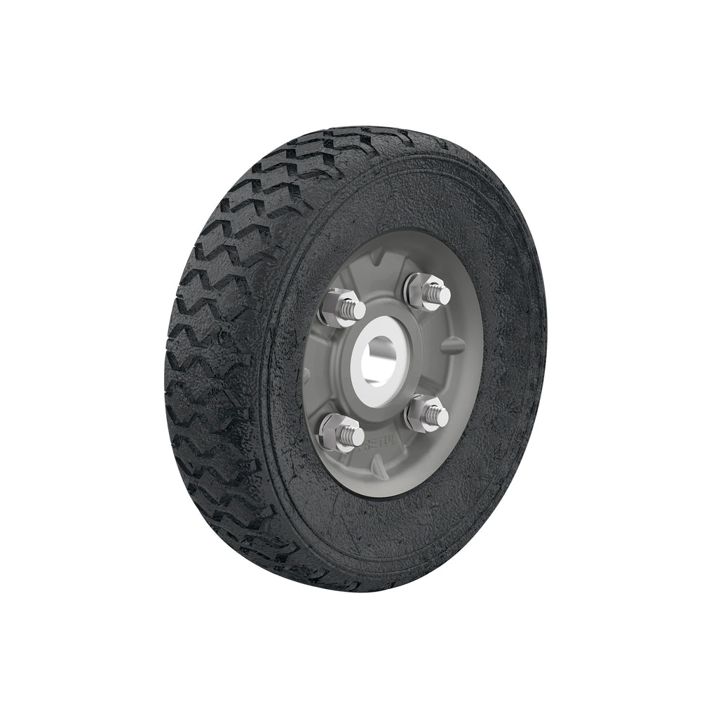 Rueda De Hule Sólido 6" Para Diablo, Un Balero, Pretul 45481