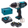 Llave Impacto 1/2" v.v. 2,200 Ipm 440 N.m Li-Ion 2 Bat 4.0 A.h. y Carg C/Luz, Estuche Mont.18V, Makita DTW450RMJ