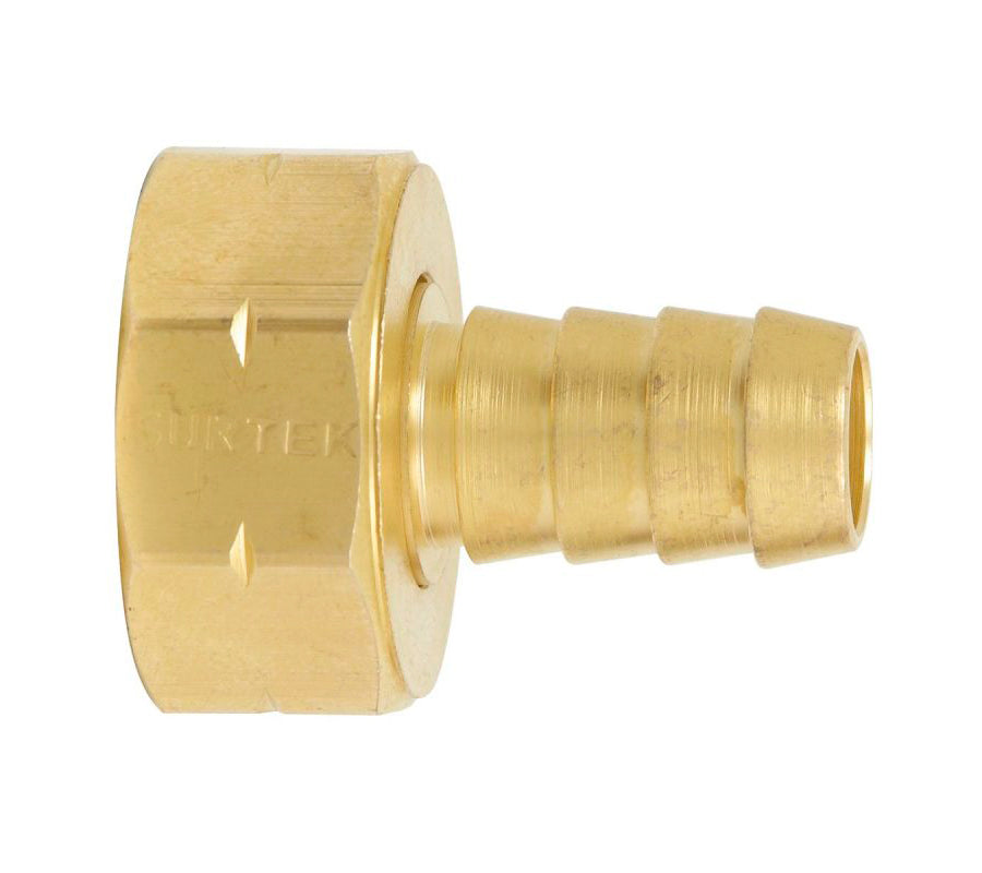 Conector de laton hembra p/manguera jardin 1/2" Surtek  130370
