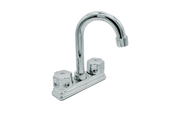 Mezcladora Abs Cromada Para Lavabo Cierre 1/4 De Vuelta, Meer MZL4310