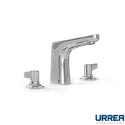 Mezcladora de 8" para lavabo con manerales de palanca KU acabado cromo Urrea 9295KU