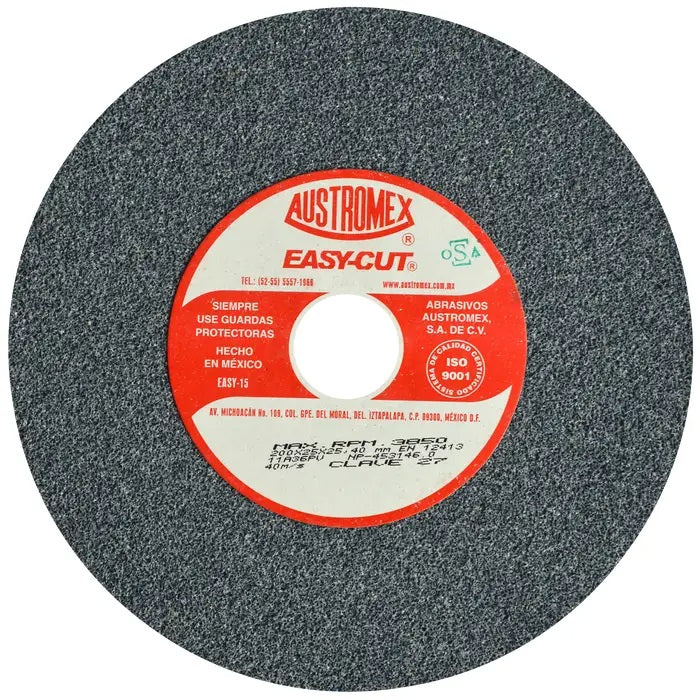 Rueda Abrasiva Grano 36 para Esmerilar Gris de 8 x 1 x 1 Austromex 27