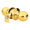 Cerradura Pomo Laton Brillante Esfera, Hermex 43472