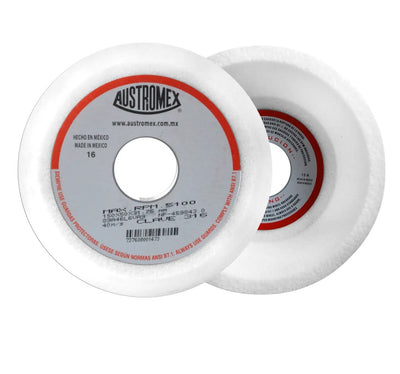 Rueda blanca vitrificada para esmerilado de acero 6X2X1-1/4 Austromex 316***