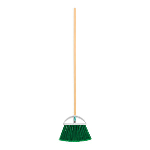Escoba Grande Tipo Abanico, Cerdas De PVC, Bastón De Madera, Klintek 57052