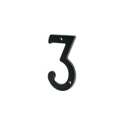 Número 3 De Latón Sólido 4", Negro,  Hermex 47856