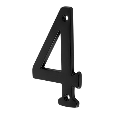 Número 4DeLatón Sólido 4', Negro,Hermex 47857
