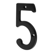 Número 5 De Latón Sólido 4", Negro,  Hermex 47858