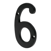 Número 6 De Latón Sólido 4", Negro,  Hermex 47859