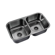 Tarja Submotar Doble de Lujo, 82x47x22 , Acero Inox, Negro Mate, Meer TD8247SR2N.