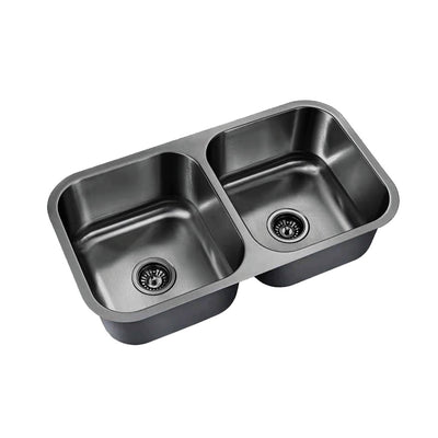 Tarja Submotar Doble de Lujo, 82x47x22 , Acero Inox, Negro Mate, Meer TD8247SR2N.