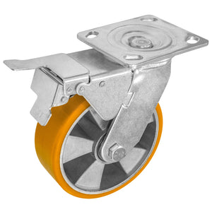 Rodaja Aluminio PU Naranja Giratorio/Freno, Dogotuls ZF5275