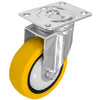 Rodaja PU Amarillo Cromada Giratoria 4", Dogotuls ZF5285