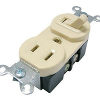 Apagador palanca y contacto aterrizado 15A 127V Surtek 136550***