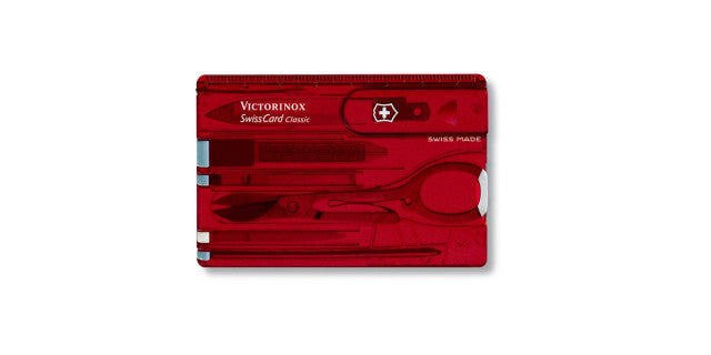 Hta Swiss Card Classic Roja Transparente Victorinox 0.7100.T