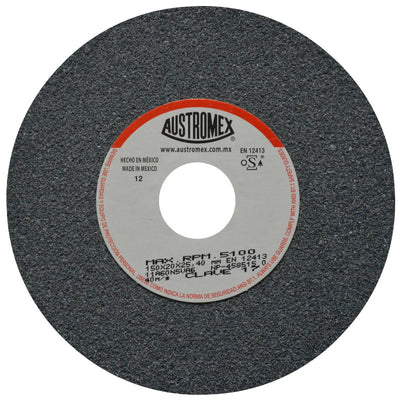 Rueda Abrasiva Grano 60 para Esmerilar Gris de 6 x 3/4 x 1 Austromex 17