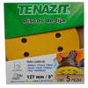 Discos De Lija Autoadherible, Grano 80, De 127 mm, Tenazit 1556