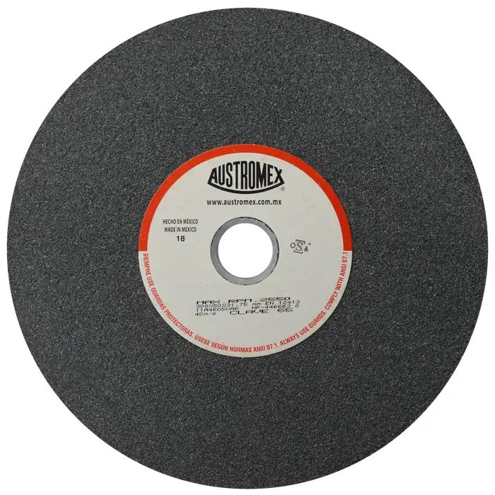 Rueda Abrasiva Grano 46 para Esmerilar Gris de 12 x 2 x 1-1/4 Austromex 65