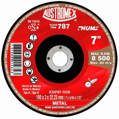 Disco Abrasivo para Corte de Metal de 7 x 5/64 x 7/8 Austromex 787