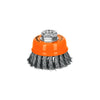 Carda Copa 3" Alambre Trenzado Fino, Eje 5/8"-11, Truper 14186