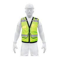 Chaleco Seguridad Reforzado Verde Con Bolsas, M, Expert Truper 13482