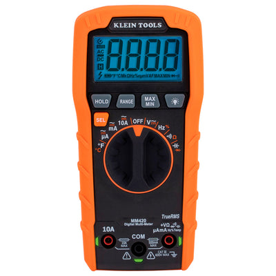 Multímetro Digital, De Rango Automático Con TRMS, 600 V, Temperatura, Klein Tools MM420