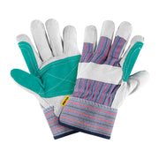 Guantes De Carnaza y Loneta Con Refuerzo, Unitalla, Pretul 29977
