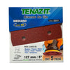 Paquete de 5 discos de lija autoadherible, grano 80, de 127 mm Tenazit 2257