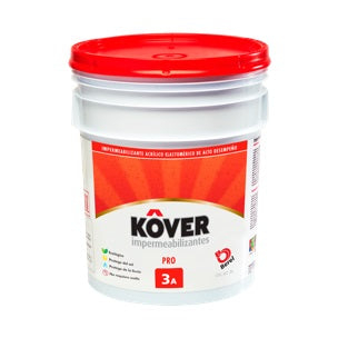 Cubeta Impermeabilizante Kover Cryl Pro 5 Años Blanco Fibratizado 4423