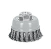 Carda Copa 3", Alambre Trenzado Grueso, Multi-Rosca, Truper 100854