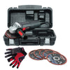 Juego Mini esmeriladora angular 4 1/2" 900W 120V uso pesado Urrea EA804AK **
