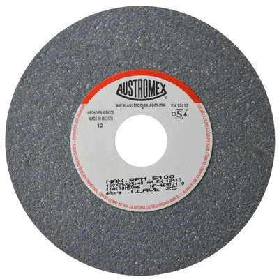 Rueda Abrasiva Grano 100 para Esmerilar Gris de 6 x 1 x 1 Austromex 25