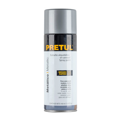 Pintura (Esmalte Acrílico) en Aerosol, Metálica, Plata, Pretul 27174