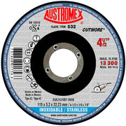 Disco de Corte de Acero Inoxidable 4-1/2 x 1/8 x 7/8 Austromex 532
