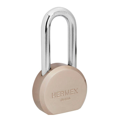 Candado Redondo, 65mm, Gancho Largo, Llave De Puntos, Blister, Hermex 43337
